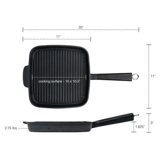 MASTERPAN Nonstick Grill Pan, 11" (28cm)