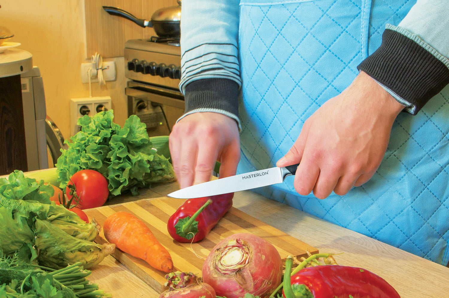 MASTERPAN Utility Knife With Stainless Steel blade & Cover, 5