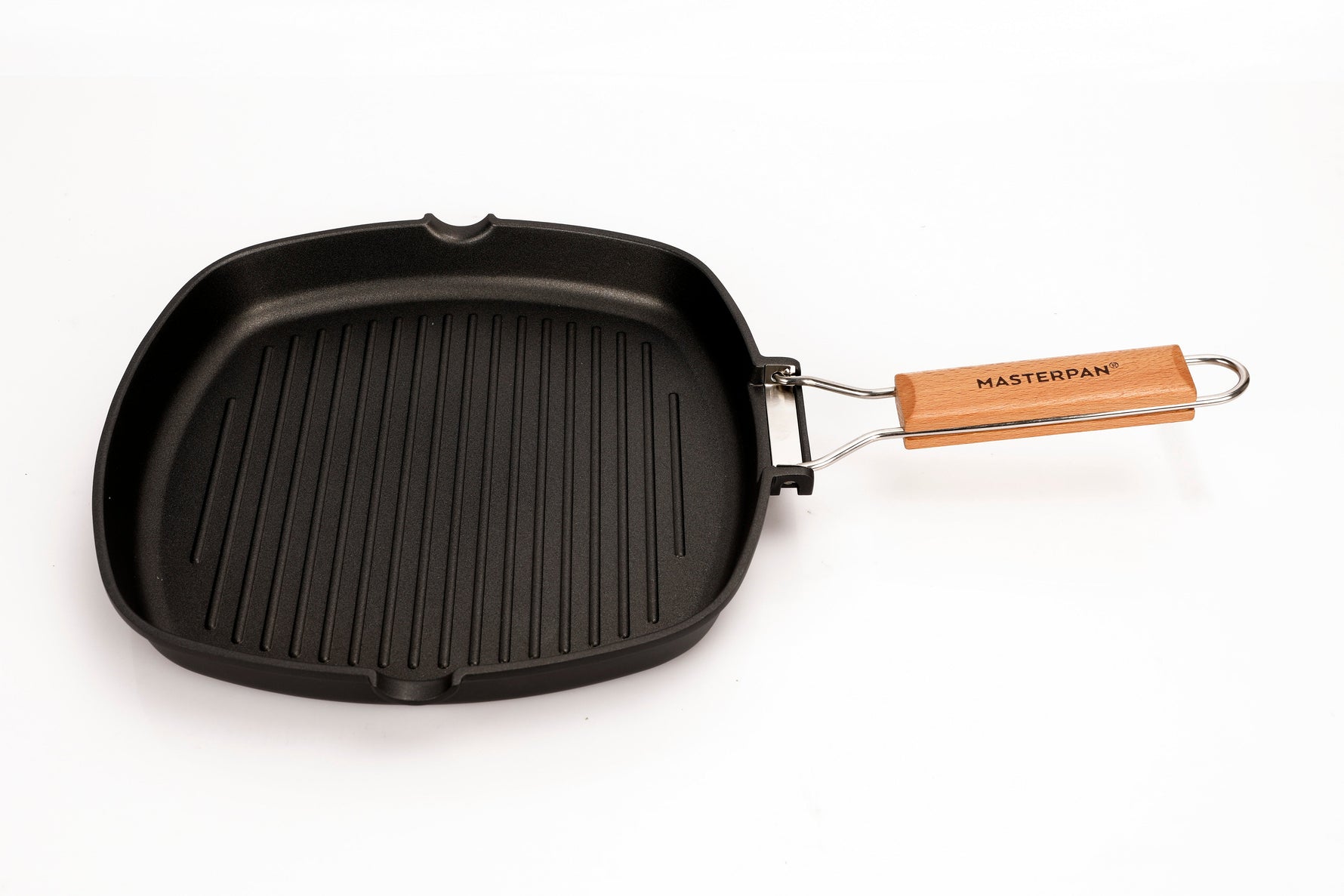 MASTERPAN Nonstick Grill Pan with Folding Handle, 8