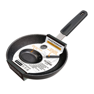 3-PACK CHEFS BUNDLE - 8"+ 9.5"+11" FRY PAN SET, WITH STAINLESS STEEL HANDLE, SILICONE HANDLE COVER, CAST ALUMINUM WITH SWISS BRAND ILAG GRANITEC NON-STICK
