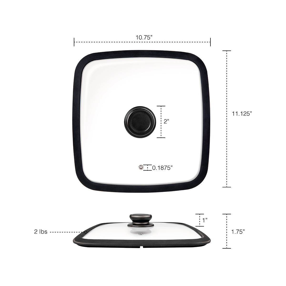 MASTERPAN Tempered Glass Lid, Fits Our 11x11