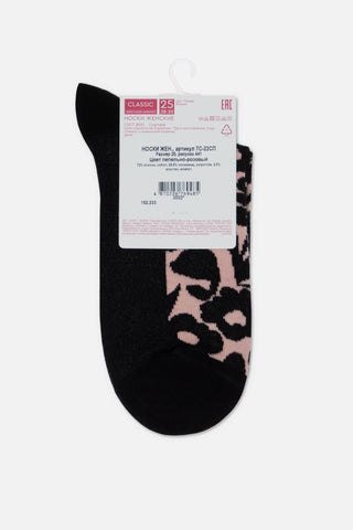 Cotton Socks Conte Classic 441 - Floral Pattern - By Baano
