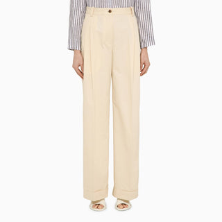 Cream cotton trousers - By Baano