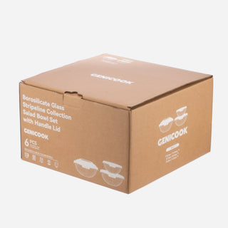 Borosilicate Glass Mixing Bowl Set- Diamond Blue (W/ Handle)