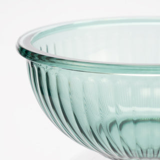 Borosilicate Glass Mixing Bowl Set- Diamond Blue (W/ Handle)