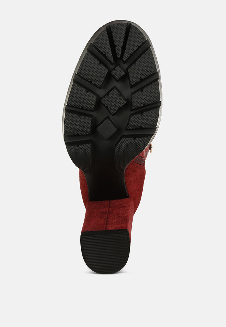 Maple Faux Suede Long Boots