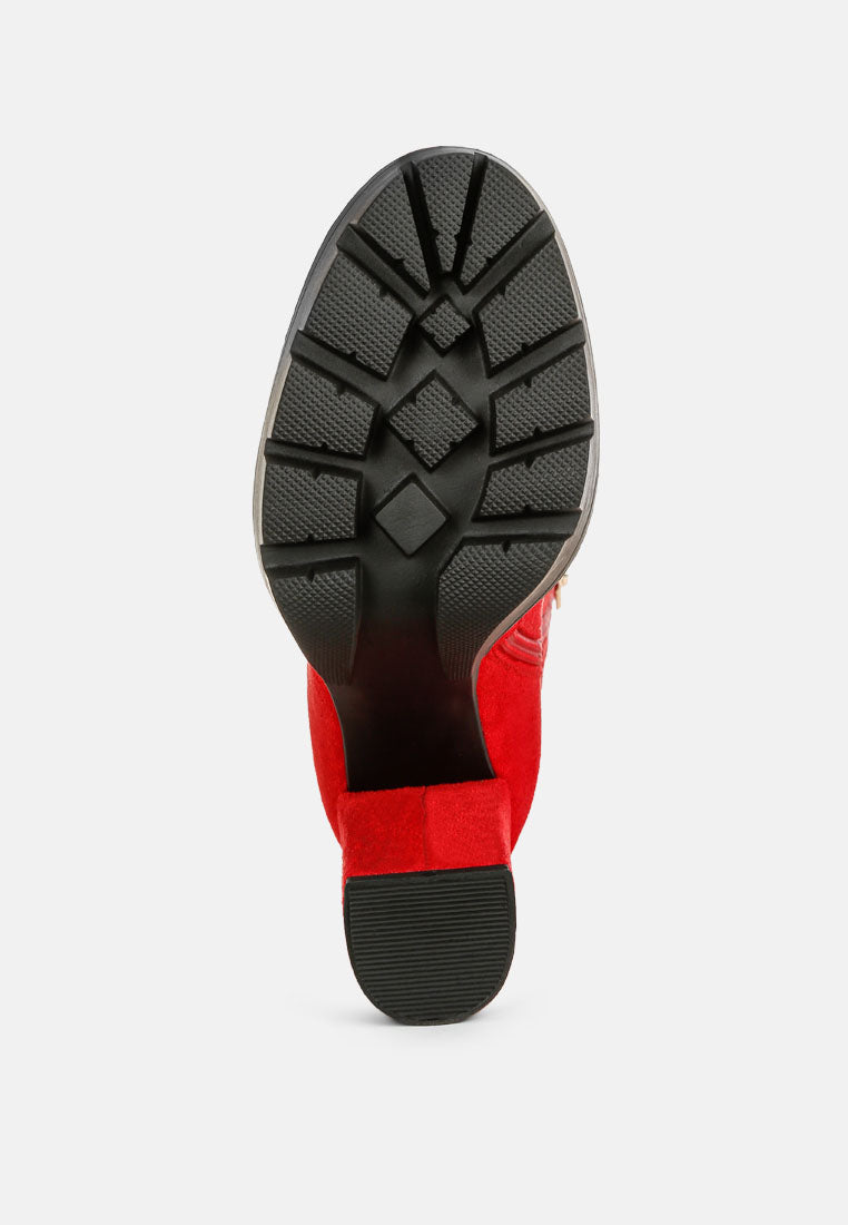 Maple Faux Suede Long Boots