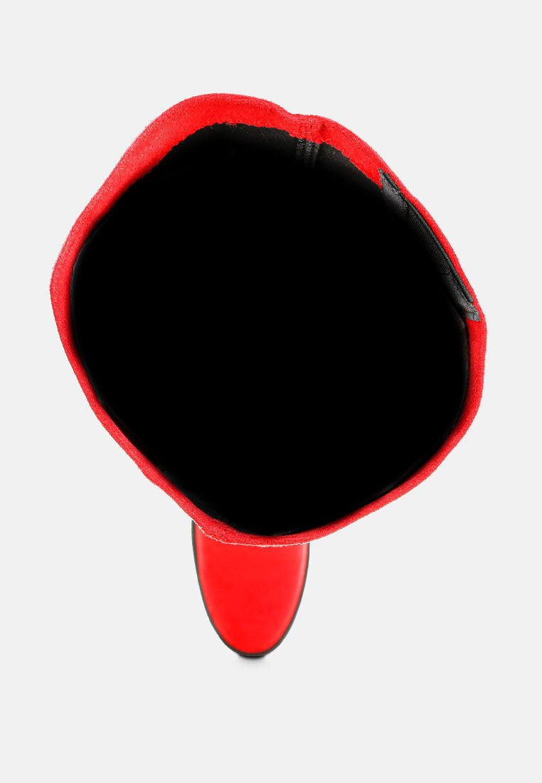 Maple Faux Suede Long Boots