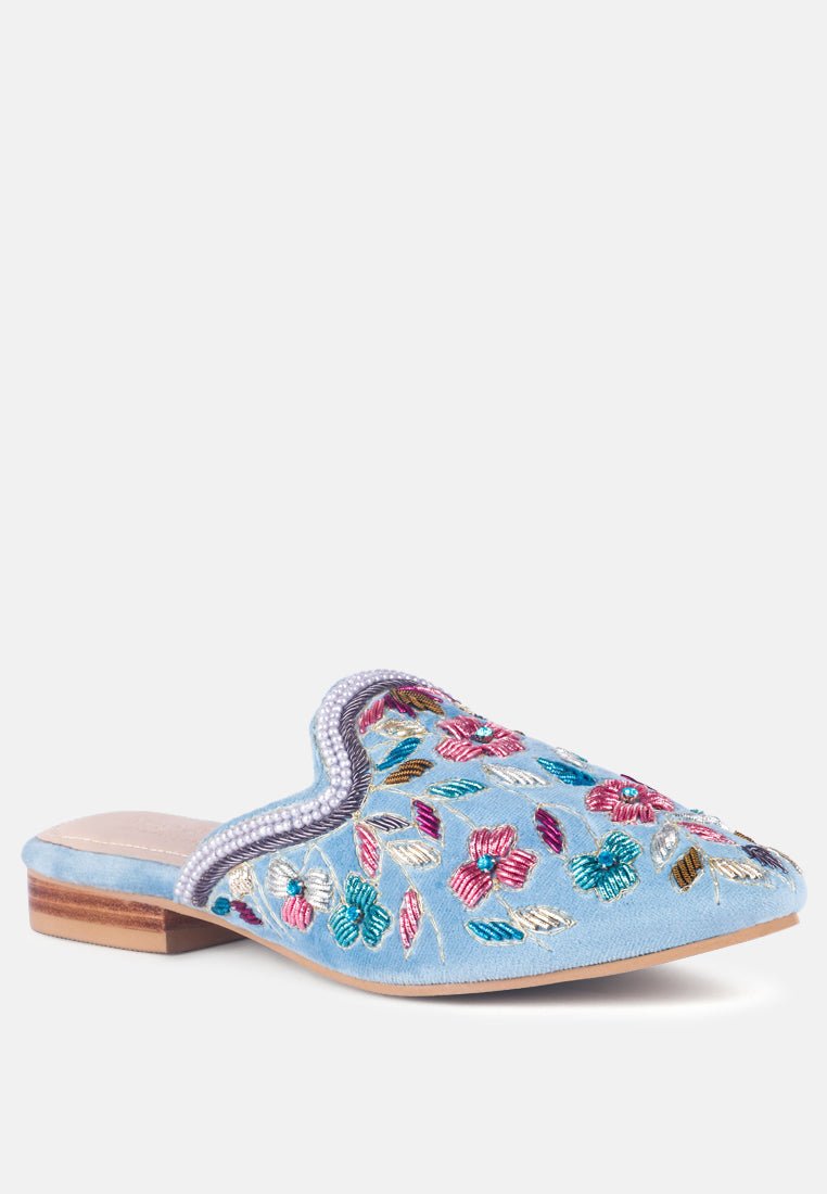 Marcella Embroidered Mules