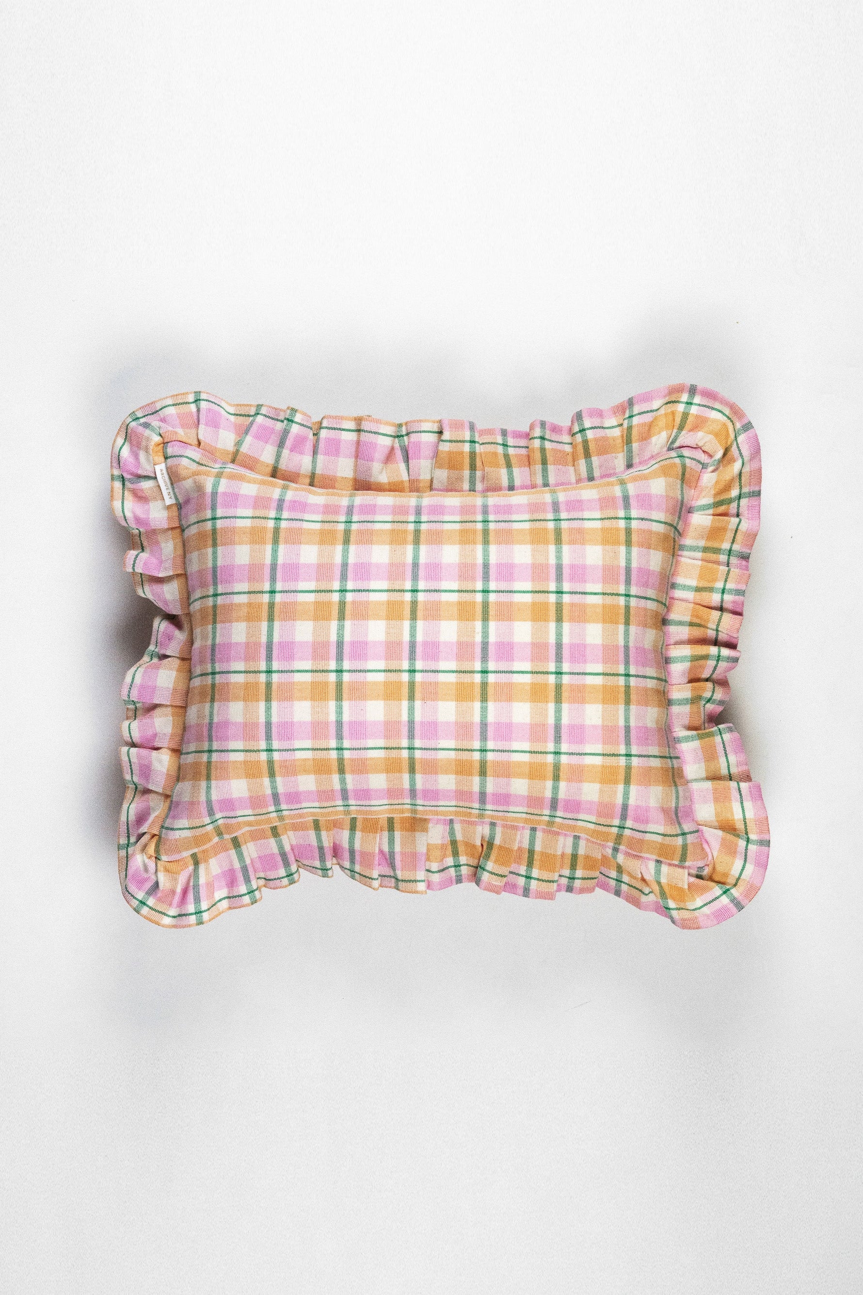 Marguerite Ruffle Plaid Pillow