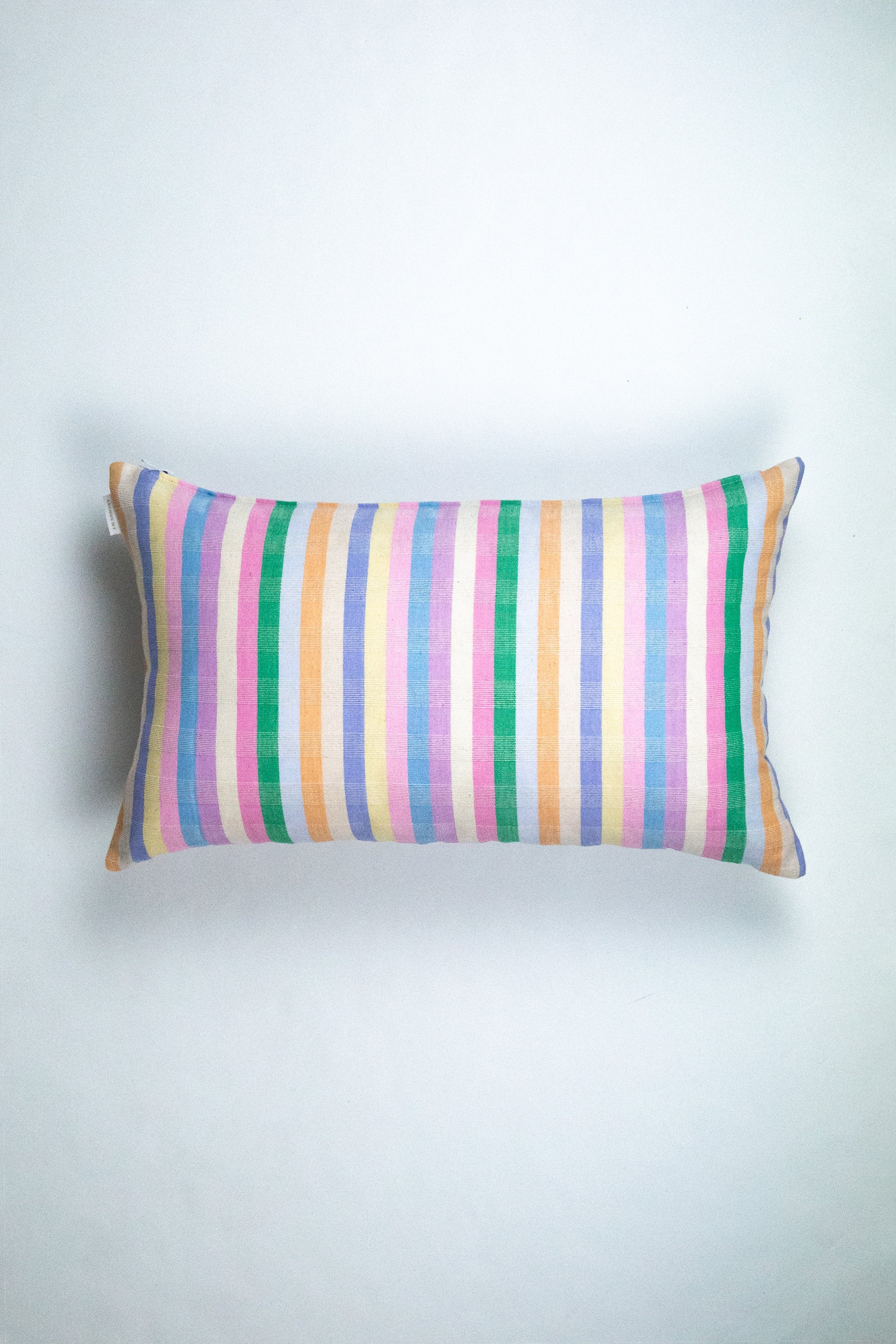 Maxine Ruffle Rainbow Stripe Pillow