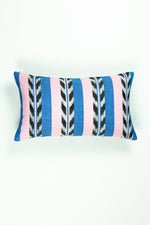 Palm Jaspe Blue & Light Pink Pillow