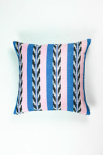 Palm Jaspe Blue & Light Pink Pillow