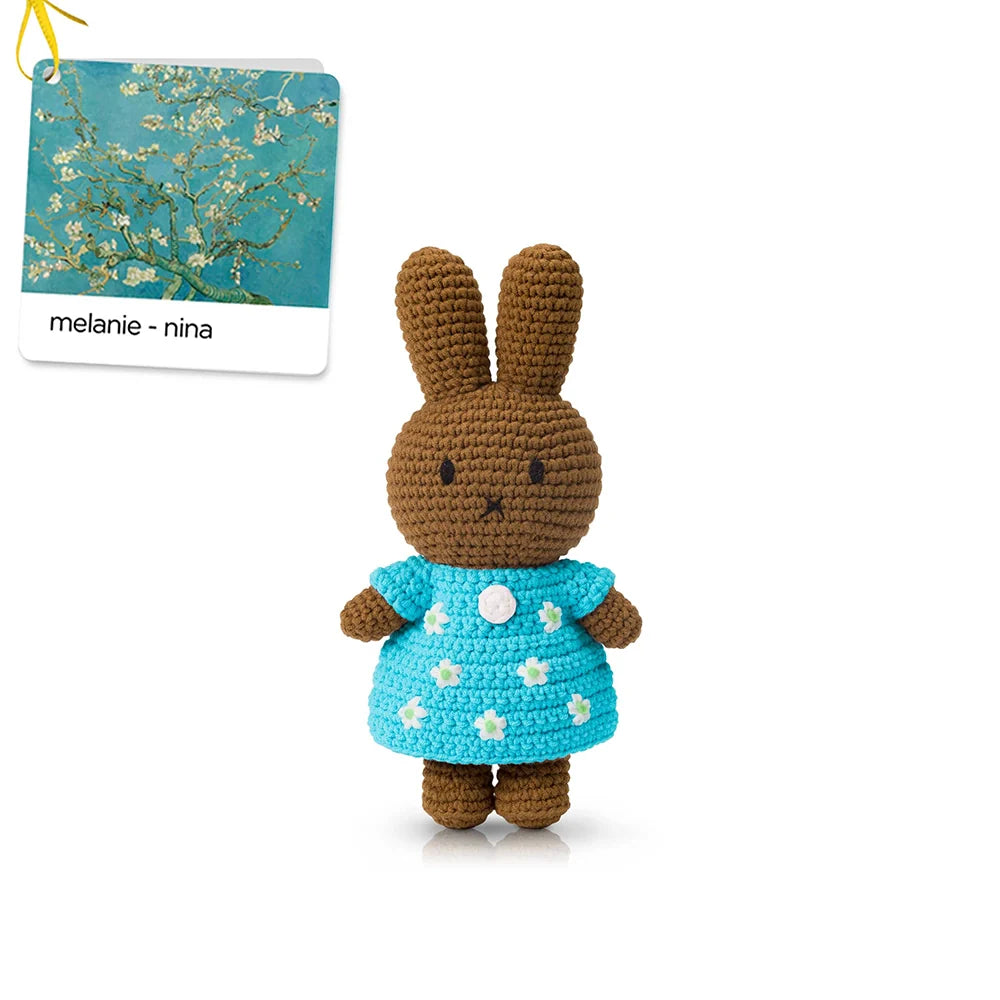 Melanie Crocheted Stuffed Plush - Van Gogh Inspired Almond Blossom Dress