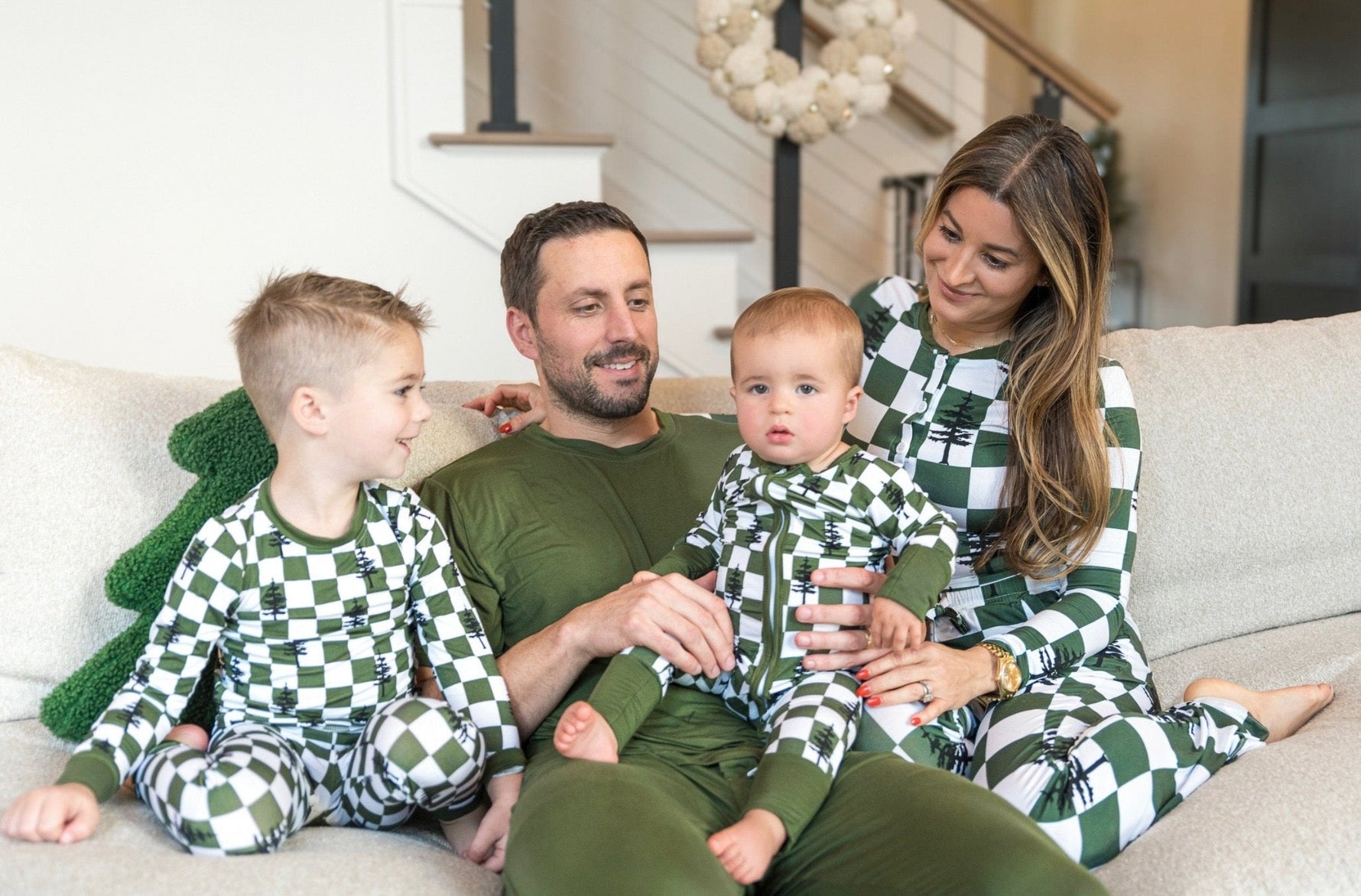 Bamboo Men's Christmas Pajamas | Matching Family Holiday Set - Christmas Trees