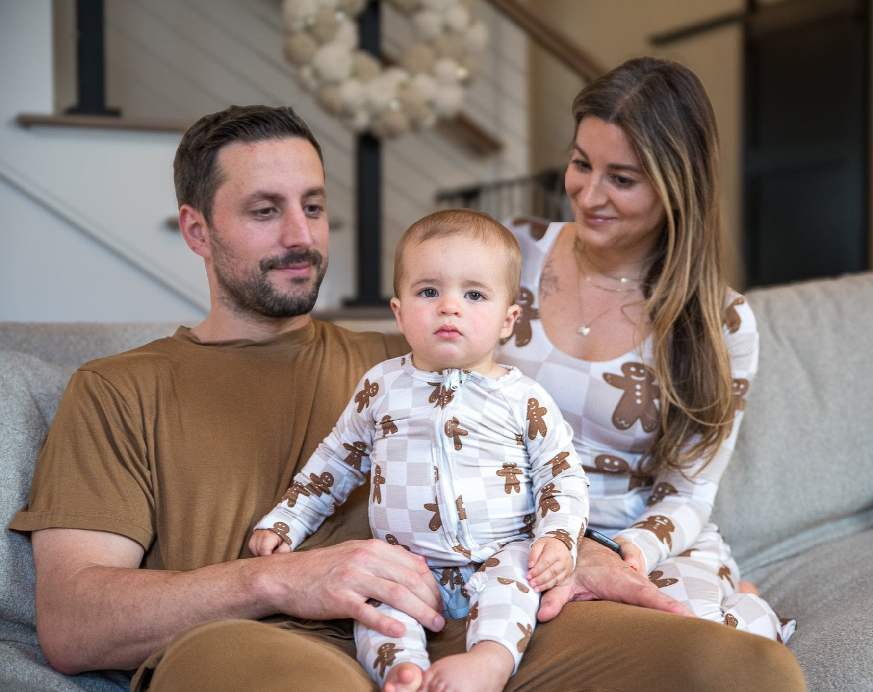 Bamboo Men's Christmas Pajamas | Matching Family Holiday Set - Gingerbread