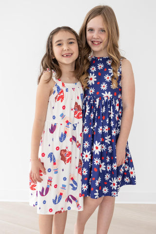 SALE Mer-Made in the USA Ruffle Cross Back Dress - By Baano