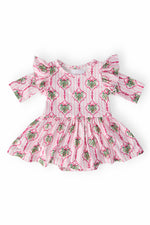 Merry Mistletoe 3/4 Sleeve Twirl Flutter Bodysuit