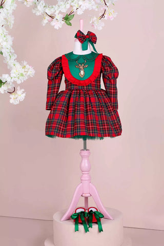 Merry Scottish Christmas Dress Set - By Baano