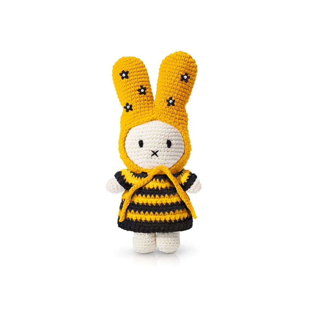 Miffy Crocheted Stuffed Plush - Bumble Bee Dress and Flower Hat