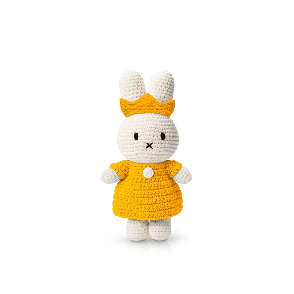 Miffy Crocheted Stuffed Plush - Miffy Queen in Yellow Dress