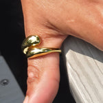 Starlette Millennium Ring – Modern Adjustable Gold Band