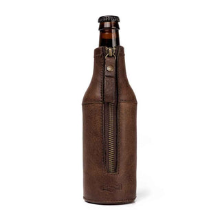 Campaign Leather Bottle Koozie