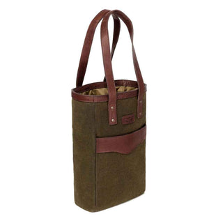 Campaign Waxed Canvas Two Bottle Wine Tote