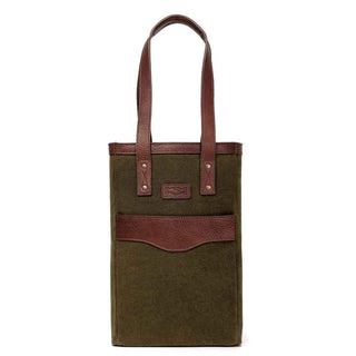 Campaign Waxed Canvas Two Bottle Wine Tote