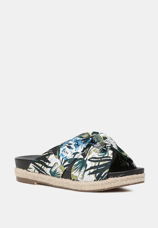 Jaycee Espadrille Platform Criss Cross Strap Sandals