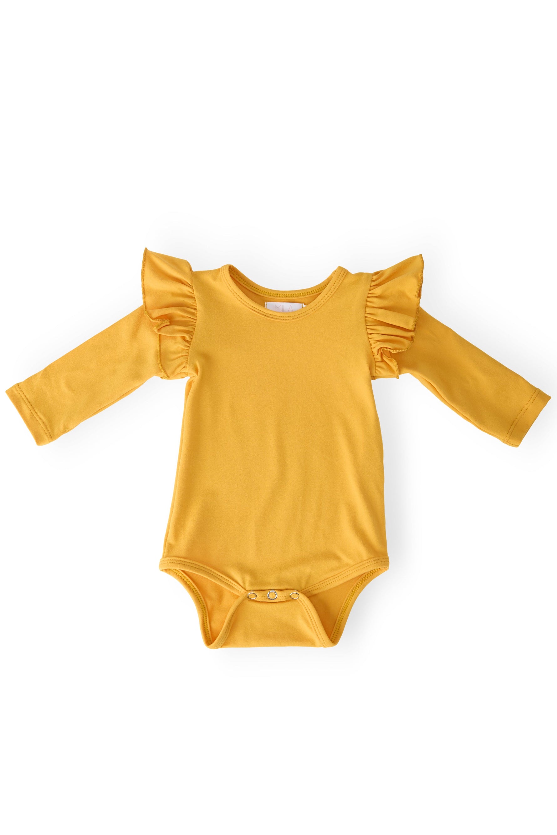 Mustard L/S Flutter Bodysuit