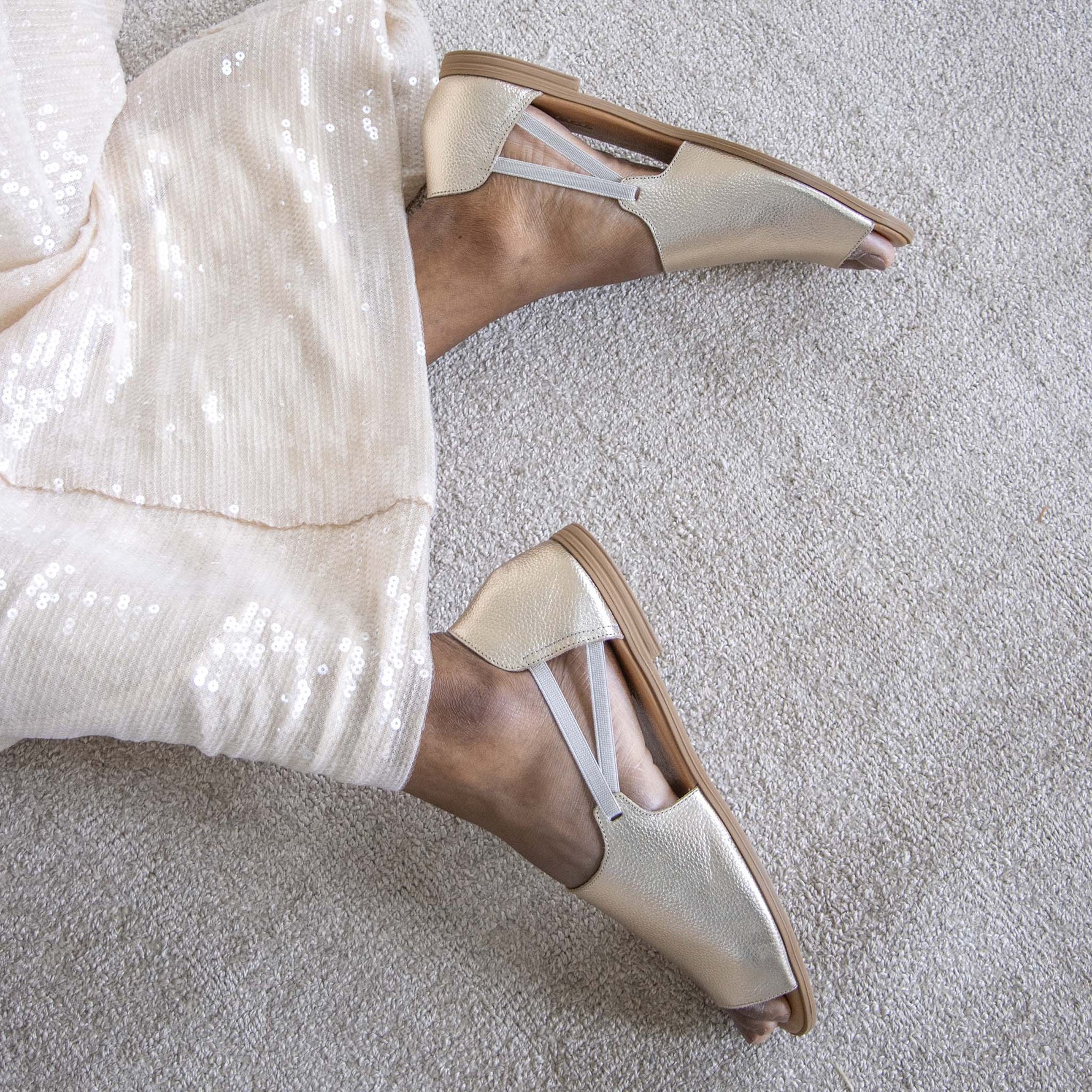 Golden Nectar Peep Toes