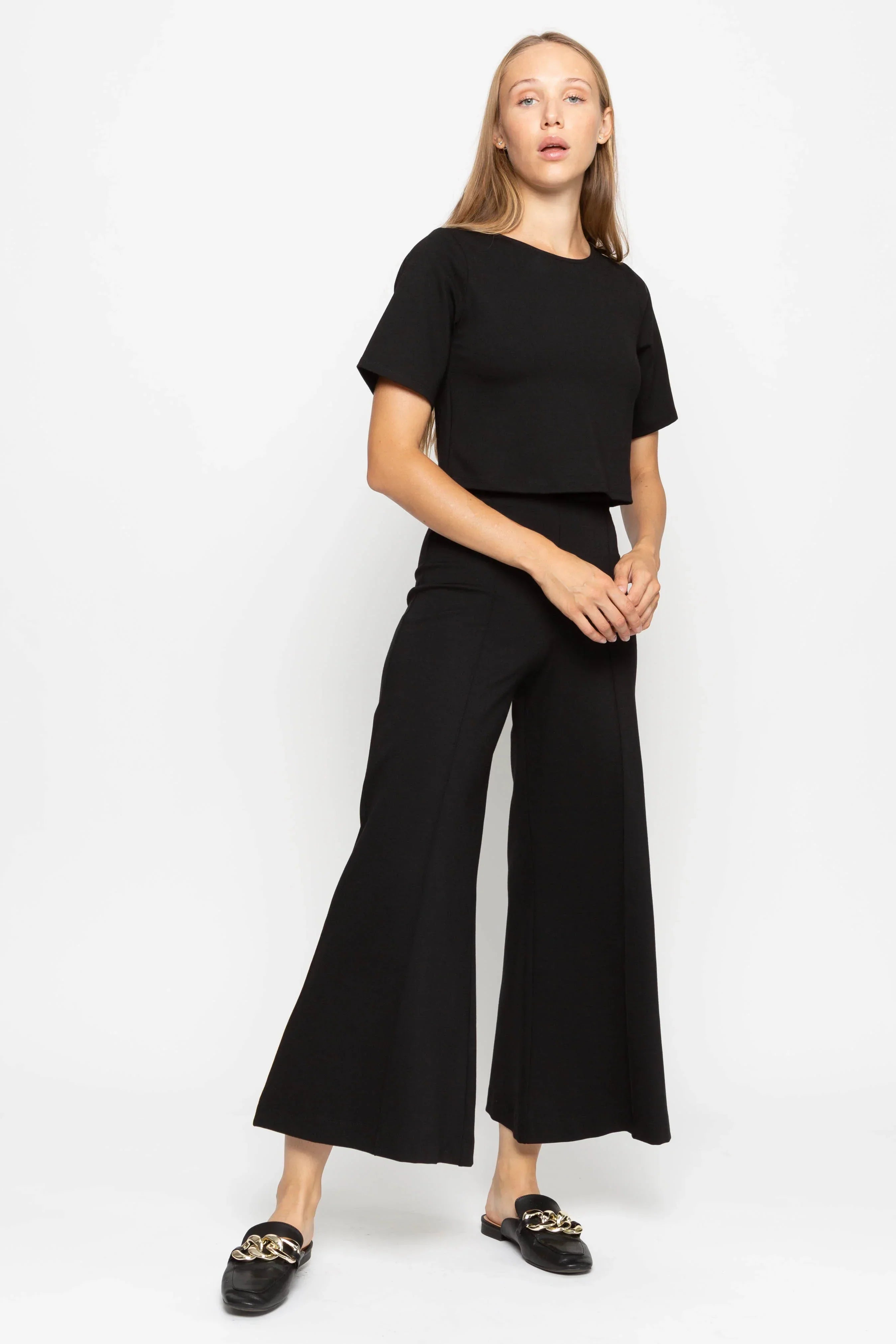 Ponte Knit Pants Ankle Edit