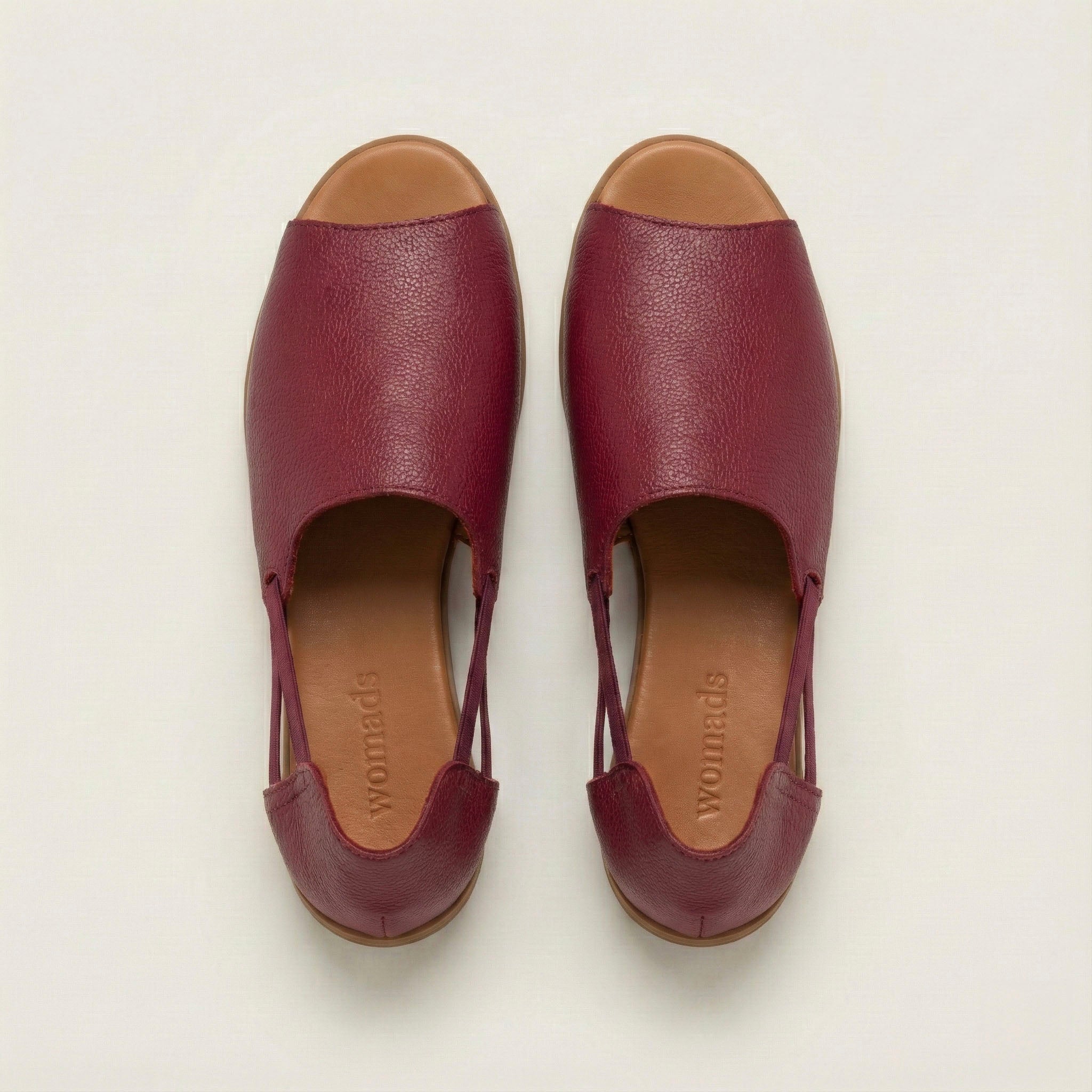Burgundy Vintage Peep Toes
