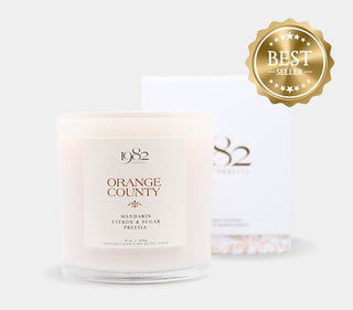 Orange County (15oz Double Wick) - Notes: Mandarin Oranges, Peaches, Strawberries, Citron & Sugar, Freesia - By Baano