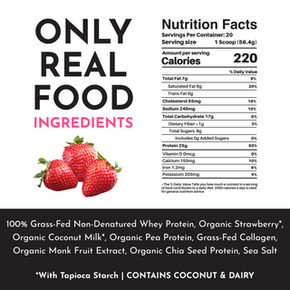 Strawberries and Cream Protein Powder - NSF - By Baano