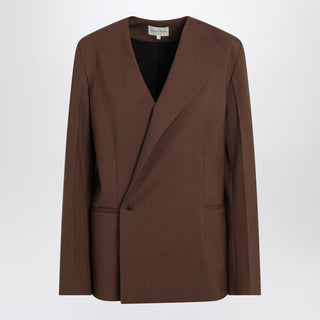Brown Double-breasted Wool Jacket - By Baano