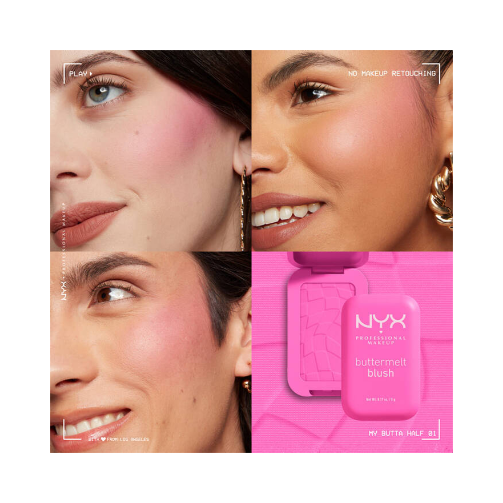 NYX Professional Makeup Buttermelt Blush Creamy -01 Butta Half Chivela