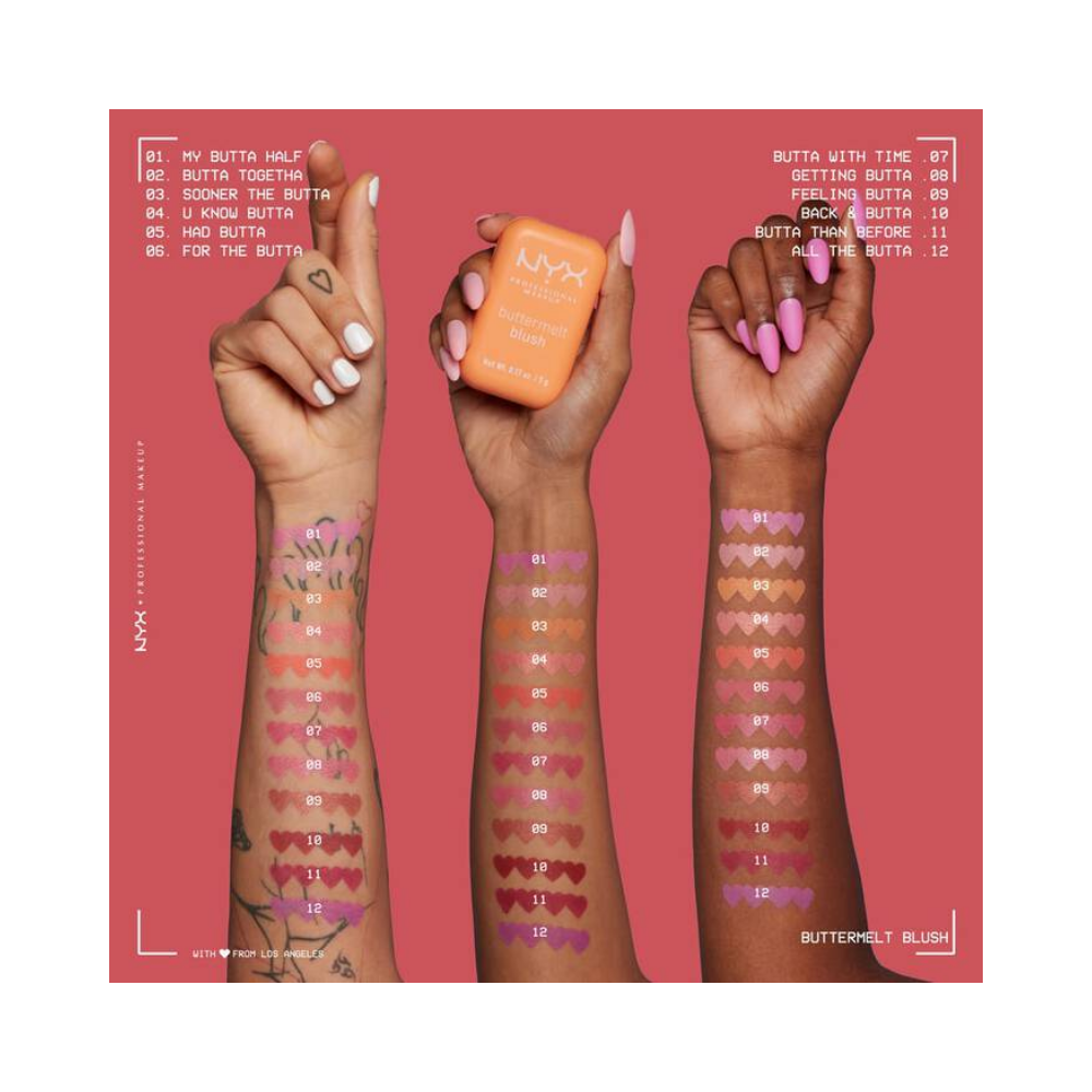 NYX Professional Makeup Buttermelt Blush Creamy -01 Butta Half Chivela