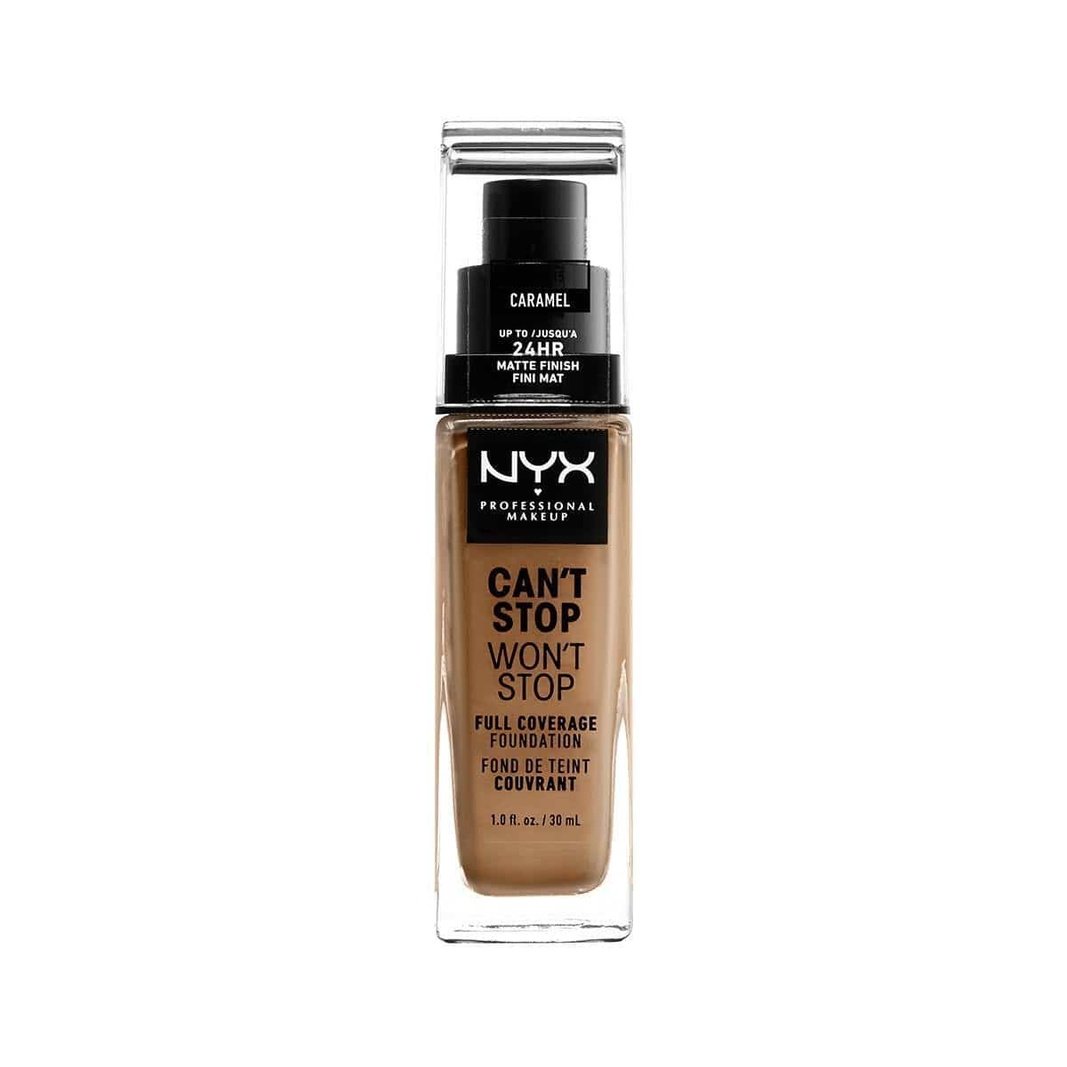 NYX Professional Makeup Foundation - Can't Stop Won't Stop Full Coverage Foundation 15 Caramel 30 Ml - By Baano