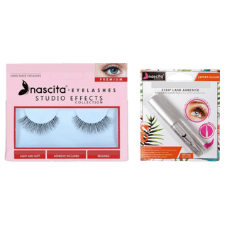 Nascita False Eyelashes Studio Effects - 93 + Nascita Transparent False Eyelash Adhesive 5gr - 08