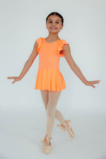 Neon Coral S/S Twirl Leotard