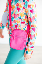 Neon Pink Crossbody Bag
