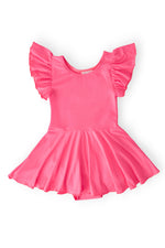 Neon Pink S/S Twirl Leotard