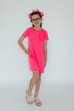 Neon Pink T-Shirt Dress