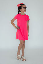 Neon Pink T-Shirt Dress