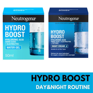 Neutrogena Hydro Boost Hydration Routine: Water Gel Moisturiser & Night Cream 50ml / 1.7 fl oz
