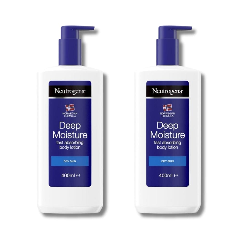 Neutrogena Norwegian Formula Deep Moisture Fast Absorbing Body Lotion 400ml / 13.5 fl oz 2 Pack - By Baano