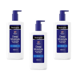 Neutrogena Norwegian Formula Deep Moisture Fast Absorbing Body Lotion 400ml / 13.5 fl oz3 Pack