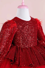 Nicole Red Party Dress - By Baano